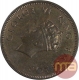 Error Bronze One Quarter Anna Coin of King George VI of Bombay Mint of 1939.