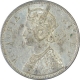 Error Silver One Rupee Coin of Victoria Queen of Bombay Mint of 1862.