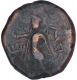 Copper Tetra Drachma Coin of Huvishka of Kushan Dynasty.