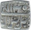 Silver Square One Rupee Coin of Akbar.  