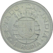 Silver One Rupia Coin of Portuguese Administration of Indo Portuguese.