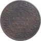 Copper One Twelfth Anna Coin of Victoria Empress of Calcutta Mint of 1878.