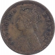 Copper One Twelfth Anna Coin of Victoria Empress of Calcutta Mint of 1886.