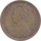 Copper One Twelfth Anna Coin of Victoria Empress of Calcutta Mint of 1889.