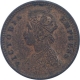 Copper One Twelfth Anna Coin of Victoria Empress of Calcutta Mint of 1891.