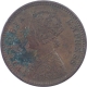 Copper One Twelfth Anna Coin of Victoria Empress of Calcutta Mint of 1893.