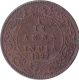 Copper One Twelfth Anna Coin of Victoria Empress of Calcutta Mint of 1897.