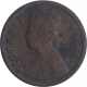 Copper One Twelfth Anna Coin of Victoria Empress of Calcutta Mint of 1899.