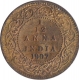 Bronze One Twelfth Anna Coin of King Edward VII of Calcutta Mint of 1907.