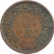 Copper Half Pice Coin of Victoria Empress of Calcutta Mint of 1889.