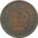 Copper Half Pice Coin of Victoria Empress of Calcutta Mint of 1892.