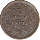 Copper Half Pice Coin of Victoria Empress of Calcutta Mint of 1893.