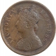 Copper Half Pice Coin of Victoria Empress of Calcutta Mint of 1893.