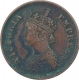 Copper Half Pice Coin of Victoria Empress of Calcutta Mint of 1899.