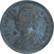 Copper One Quarter Anna Coin of Victoria Empress of Calcutta Mint of 1879.