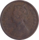 Copper One Quarter Anna Coin of Victoria Empress of Bombay Mint of 1888.