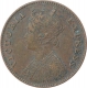 Copper One Quarter Anna Coin of Victoria Empress of Calcutta Mint of 1897.