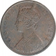 Copper One Quarter Anna Coin of Victoria Empress of Calcutta Mint of 1901.