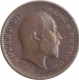 Copper One Quarter Anna Coin of King Edward VII of Calcutta Mint of 1904.