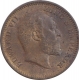 Bronze  One Quarter Anna Coin of  King Edward VII of Calcutta Mint of 1908.