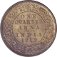 Copper One Quarter Anna Coin of King George V of Calcutta Mint of 1912.