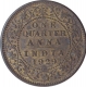 Copper One Quarter Anna Coin of King George V of Calcutta Mint of 1929.