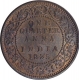 Copper One Quarter Anna Coin of King George V of Calcutta Mint of 1935.