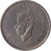 Bronze One Quarter Anna Coin of King George VI of Bombay Mint of 1941.