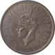 Bronze One Quarter Anna Coin of King George VI of Calcutta Mint of 1942.