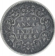 Silver Two Annas Coin of Victoria Empress of Bombay Mint of 1884.