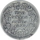 Silver Two Annas Coin of Victoria Empress of Calcutta Mint of 1893.