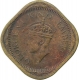 Nickel Brass Two Annas Coin of King George VI of Lahore Mint of 1944.