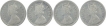 Silver Two Annas Coins of Victoria Queen of Bombay Mint of 1874.