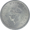 Nickel One Rupee Coin of King George VI of Lahore Mint of 1947.