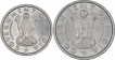 Cupro Nickel Half Rupee & One Rupee Coin of Calcutta & Bombay Mint of Republic India.