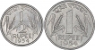 Cupro Nickel Half Rupee & One Rupee Coin of Calcutta & Bombay Mint of Republic India.