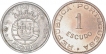 Set of Two Bronze One Escudo & Cupro Nickel Five Escudo Coins of Timor of Portuguese.