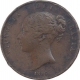 Bronze One Penny Coin of Victoria of Great Britain.