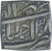 Silver Square One Rupee Coin of Akbar of Ahmadabad Mint of Mihr Month.