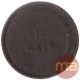 Copper Ten Reis Coin of Luiz I of Indo Portuguese.