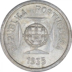 Silver One Rupee Coin of Portuguese Administration of Indo Portuguese.