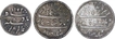 Silver Half and One Eighth Rupee Coins of Madras Presidency.