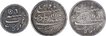 Silver Half and One Eighth Rupee Coins of Madras Presidency.