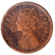 Copper One Twelfth Anna Coin of Victoria Empress of Calcutta Mint of 1888.