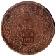 Copper One Twelfth Anna Coin of Victoria Empress of Calcutta Mint of 1891.