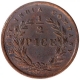 Copper Half Pice Coin of East India Company of Calcutta Mint of 1853.