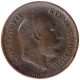 Copper Half Pice Coin of King Edward VII of Calcutta Mint of 1910.