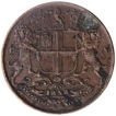 Copper One Quarter Anna Coin of East India Company of Birmingham Mint of 1858.