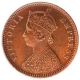 Copper One Quarter Anna Coin of Victoria Empress of Bombay Mint of 1883.