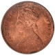 Copper One Quarter Anna Coin of Victoria Empress of Calcutta Mint of 1894.